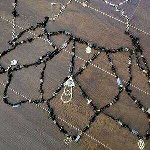 Free People X Ariana Ost Shell Beaded Body Chain Jewelry Hippie Boho Whimsigoth